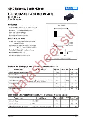 CDBU0230 datasheet  